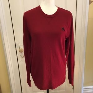 Men’s red waffle knit large express